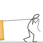 guy dragging papercrop